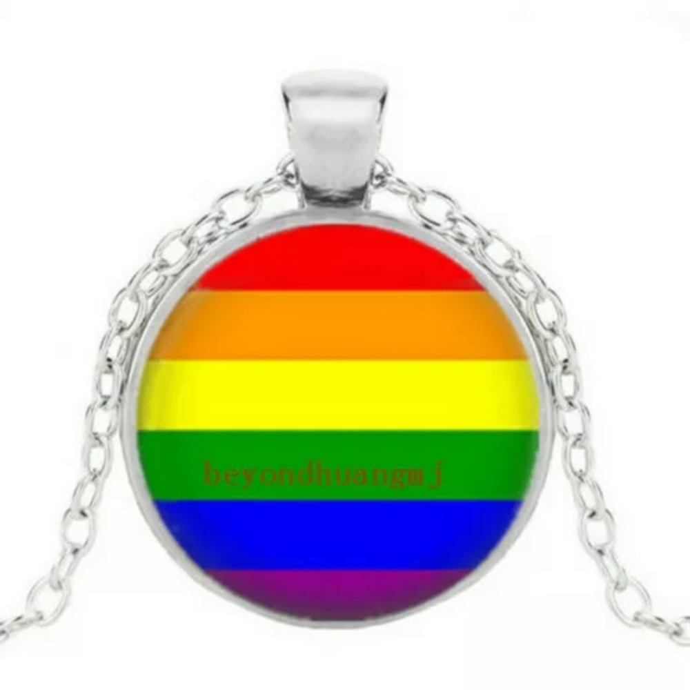🌈FREE🌈with any LGBTQ Purchase! LGBTQ Pride Rainbow Pendant Necklace